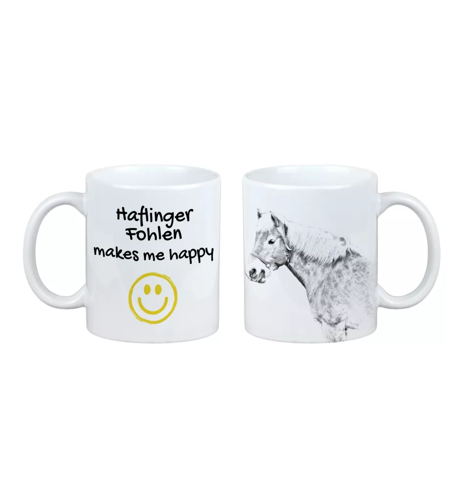 Haflinger Fohlen - tasse avec un cheval, une tasse joyeuse pour les amoureux des chiens, un cadeau personnalisé de la marque Art-Dog