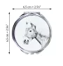 Haflinger Fohlen - miroir de poche avec cheval, miroir personnalisé pour sac à main, miroir compact avec impression de la marque Art-Dog