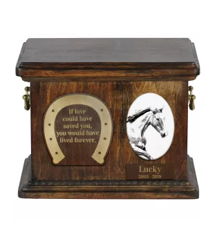 Irish Sport - urn for horse ashes, urn for horse with a photo, personalized box for animal ashes by Art-Dog brand