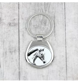 Cheval de sport irlandais - porte-clés avec un cheval, porte-clés imprimé, breloque personnalisée de la marque Art-Dog
