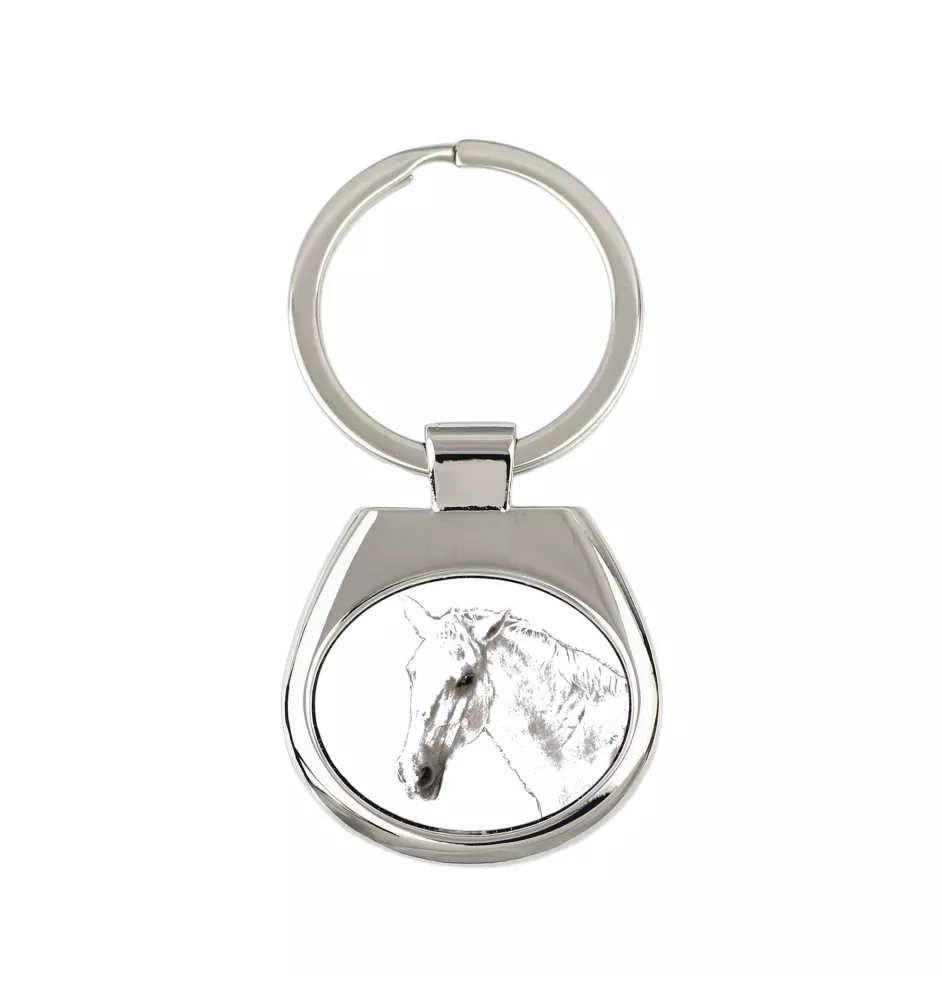Lipizzan - porte-clés avec un cheval, porte-clés imprimé, breloque personnalisée de la marque Art-Dog