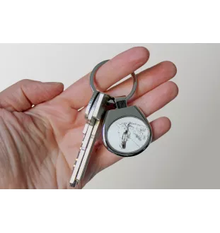 Lipizzan - keychain with a horse, keychain with a print, personalized pendant from the Art-Dog brand