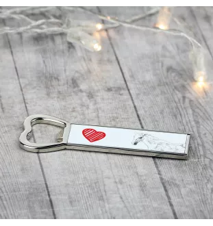 Lipizzan - bottle opener with a horse, personalized fridge magnet bottle opener, unique gift for men by Art-Dog brand
