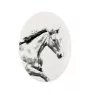 Irish Sport - commemorative plaque with a photo of a horse, tombstone plaque with a print, personalized oval plaque by Art-Dog brand