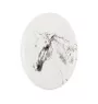 Lipizzaner - Gedenktafel mit einem Pferdefoto, Grabplatte mit Druck, personalisierte ovale Platte von Art-Dog.
