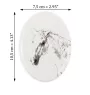 Lipizzan - commemorative plaque with a photo of a horse, tombstone plaque with a print, personalized oval plaque by Art-Dog brand