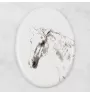 Lipizzan - commemorative plaque with a photo of a horse, tombstone plaque with a print, personalized oval plaque by Art-Dog brand