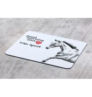 Irischer Sport - Mauspad mit Druck, personalisiertes Mauspad mit Pferd, einzigartiges Gadget für Büroangestellte von Art-Dog.