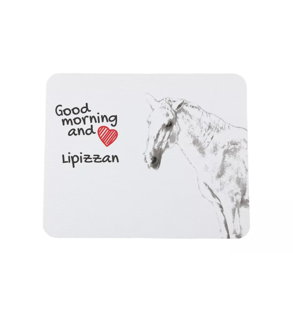 Lipizzaner - Mauspad mit Druck, personalisiertes Mauspad mit Pferd, einzigartiges Gadget für Büroangestellte von Art-Dog.