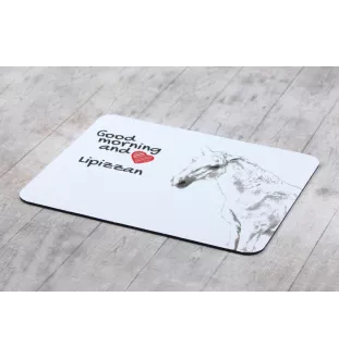 Lipizzaner - Mauspad mit Druck, personalisiertes Mauspad mit Pferd, einzigartiges Gadget für Büroangestellte von Art-Dog.