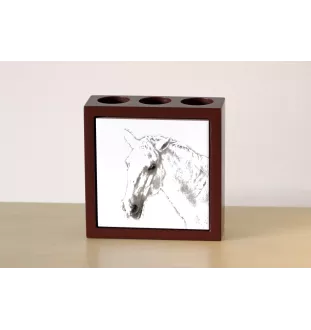 Lipizzan - pen holder with a horse, desk organizer with a print, personalized desk decoration from the Art-Dog brand