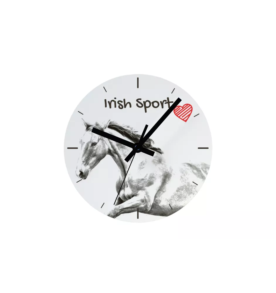 Irish Sport - wall clock with a horse, shelf clock with a print, personalized home decoration from the Art-Dog brand