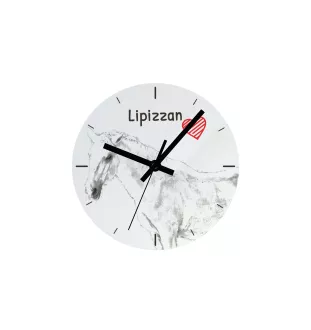 Lipizzaner - Wanduhr mit Pferd, Uhr mit Druck für das Regal, personalisierte Hausdekoration der Marke Art-Dog