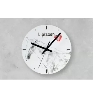 Lipizzaner - Wanduhr mit Pferd, Uhr mit Druck für das Regal, personalisierte Hausdekoration der Marke Art-Dog