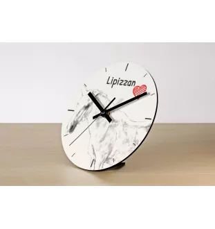 Lipizzaner - Wanduhr mit Pferd, Uhr mit Druck für das Regal, personalisierte Hausdekoration der Marke Art-Dog