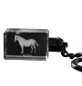 Lipizzan - Crystal pendant with photo of a horse, illuminated pendant, unique gift by Art-Dog brand