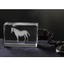 Lipizzan - Crystal pendant with photo of a horse, illuminated pendant, unique gift by Art-Dog brand