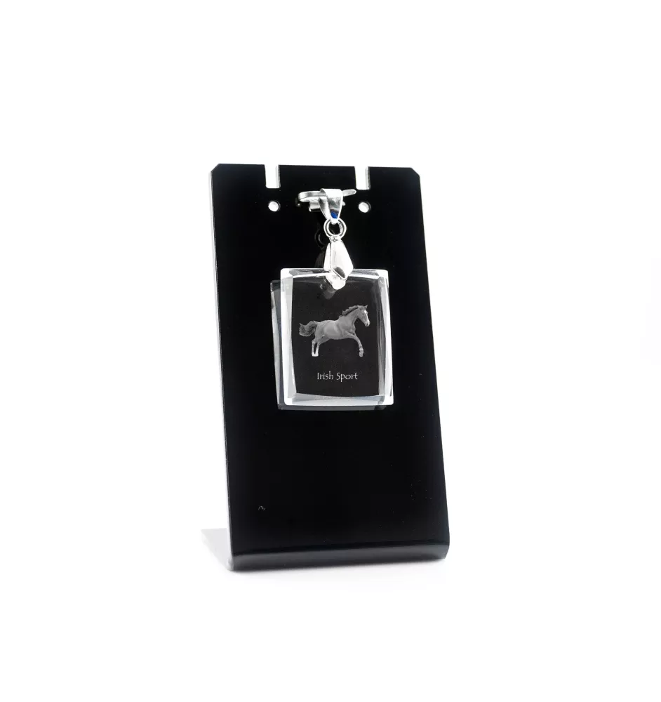 Irischer Sport - Crystal pendant with horse, photo necklace, unique jewellery by Art-Dog