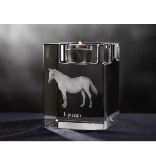Lipicański świecznik kryształowy z koniem Art-Dog