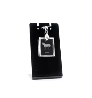 Lipizzaner - Crystal pendant with horse, photo necklace, unique jewellery by Art-Dog