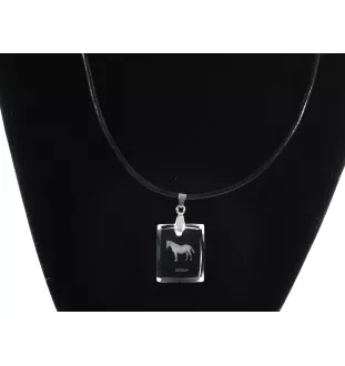 Lipizzaner - Crystal pendant with horse, photo necklace, unique jewellery by Art-Dog