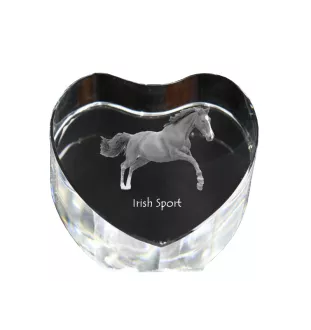 Irlandzki koń sportowy serce kryształowe z koniem Art-Dog