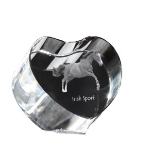 Irlandzki koń sportowy serce kryształowe z koniem Art-Dog