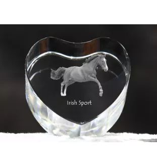 Irlandzki koń sportowy serce kryształowe z koniem Art-Dog