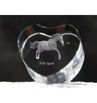 Irish Sport - a photo of a horse in crystal, a crystal heart, a unique frame with a photo from the Art-Dog brand