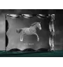 Irischer Sport - crystal with a picture of a horse, glass statuette with a picture, unique frame with a picture from Art-Dog brand
