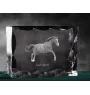 Irischer Sport - crystal with a picture of a horse, glass statuette with a picture, unique frame with a picture from Art-Dog brand