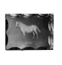 Lipizzan - Kristall mit einem Pferdebild, Glasstatuette mit einem Bild, einzigartiger Bilderrahmen der Marke Art-Dog
