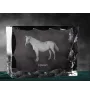 Lipizzaner - crystal with a picture of a horse, glass statuette with a picture, unique frame with a picture from Art-Dog brand