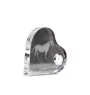 Lipizzan - crystal clock with a picture of a horse, heart-shaped shelf clock, personalized standing clock by Art-Dog brand
