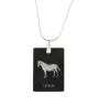 Lipizzan - Crystal pendant with horse, silver necklace with photo, personalised pendant by Art-Dog brand