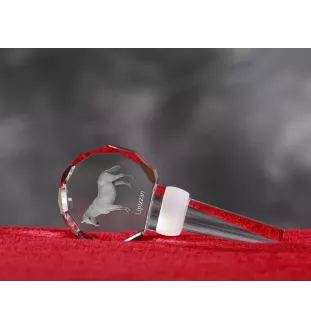 Lipizzan - Crystal bottle stopper with horse, unique wine stopper with photo, personalised gift for sommelier by Art-Dog brand