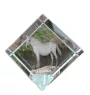 Lipizzan - un cube de cristal avec une photo de cheval, une photo de cheval dans le cristal, un presse-papiers cubique de la marque Art-Dog