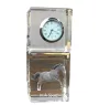 Irish Sport - crystal clock with a photo, photo of a horse in crystal, personalized desk clock by Art-Dog brand
