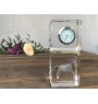 Cheval de sport irlandais - montre en cristal avec photo, photo de cheval dans le cristal, horloge de bureau personnalisée de la marque Art-Dog
