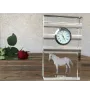 Lipizzan - glass clock with a photo, photo of a horse in crystal, personalized standing office clock by Art-Dog brand