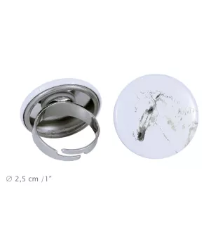 Lipizzaner - Sammlerring mit einem Pferdeporträt, handgefertigtes Produkt, Marke Art-Dog