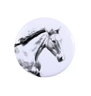 Cheval de sport irlandais ornement de chemise, broche pour sac, cadeau idéal avec la possibilité d'ajouter votre propre graphisme de la marque Art-Dog