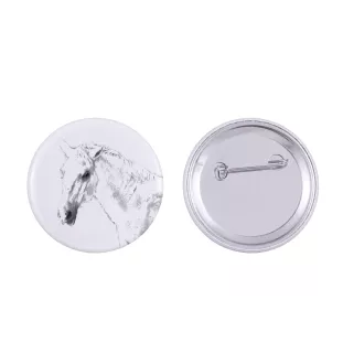 Lipizzan ornement de chemise, broche pour sac, cadeau idéal avec la possibilité d'ajouter votre propre graphisme de la marque Art-Dog