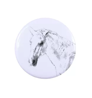 Lipizzan ornement de chemise, broche pour sac, cadeau idéal avec la possibilité d'ajouter votre propre graphisme de la marque Art-Dog