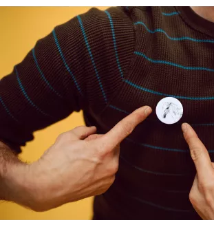 Lipizzan - shirt accessory, bag pin, perfect gift with the option to add your brand graphics from Art-Dog.