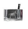 Cheval de sport irlandais - Porte-stylos, organiseur en cristal avec image d'un cheval, décoration de bureau unique par la marque Art-Dog
