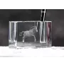 Cheval de sport irlandais - Porte-stylos, organiseur en cristal avec image d'un cheval, décoration de bureau unique par la marque Art-Dog