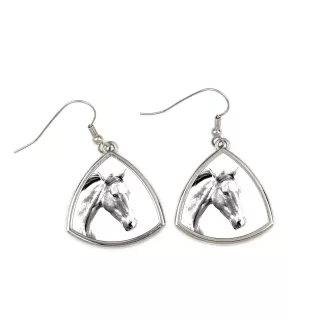 Cheval de sport irlandais - boucles d'oreilles avec un cheval, boucles d'oreilles pendantes avec une image, bijoux personnalisés avec l'impression de la marque Art-Dog
