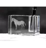 Lipizzaner - Stifthalter, Kristallorganisator mit Bild eines Pferdes, einzigartige Schreibtischdekoration der Marke Art-Dog