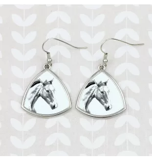 Cheval de sport irlandais - boucles d'oreilles avec un cheval, boucles d'oreilles pendantes avec une image, bijoux personnalisés avec l'impression de la marque Art-Dog